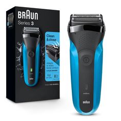 The Braun Series 3 rechargeable electric shaver is tough on beards and smooth on skin. The 3-pressure sensitive shaving elements adapt perfectly to every facial contour and shave in intuitive straight lines. Designed and engineered in Germany, the Braun Series 3 electric razor is built to last. Contents: Braun Series 3 electric razor, protective cap, smart plug for automatic 100-240 voltage adjustment Braun Shaver, Beard Shaver, Shaving Products, Electric Shaver Men, Electric Razor, Gel Designs, Beard Trimming, Electric Shaver, Series 3