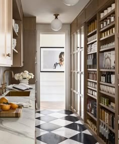 the kitchen is clean and ready to be used as a pantry for many different things