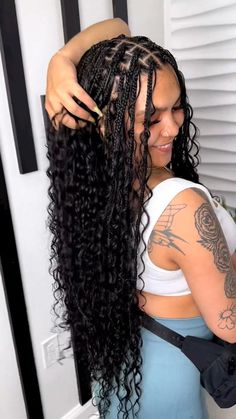 Island Hairstyles, Boho Knotless Braids, Boho Knotless, Braids Hairstyles For Black Women, Feed In Braids Hairstyles