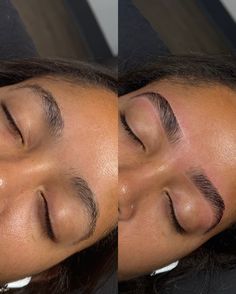 Before and after of this lamination 🤩 Aren’t her brows just gorgeous 💗 . . . #browshaping #brows #browcode #queensbrowtech #browlamination #nycbrowtech #browsnyc #brow #browlamination #browsonfleek #queensbrowtech #browsinqueens Brow Lamination Before And After, Aesthetic Lash Extensions, Laminated Eyebrows, Facial Before And After, Brows On Fleek