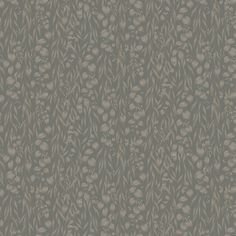 an image of a wallpaper pattern with leaves and berries on it in shades of grey