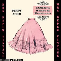 an advertisement for a women's dress and petticoat