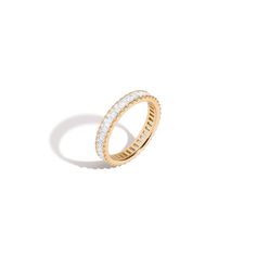 a gold and white diamond ring