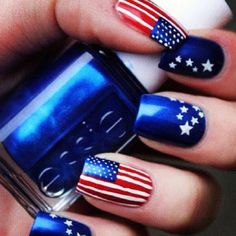 beautiful fashion nail art nails new york Nail Art Bleu, Blue Nail Art Designs