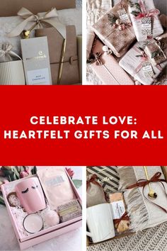 the collage shows different gifts for valentine's day