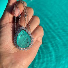 Magnificent Breathtaking Amazonka Mines Natural Paraiba | Etsy Caribbean Ocean, Columbian Emeralds, Emerald Earrings Studs, Wrist Jewelry, Paraiba Tourmaline, Caribbean Blue, Healing Crystal Jewelry, Tourmaline Necklace, Teardrop Necklace