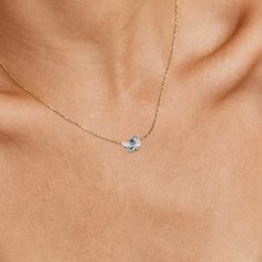 Alluring with its ethical beauty, this Ecksand aquamarine and diamond necklace is a timeless classic with a modern twist. The tranquil shades of blues and whites are mesmerizing when contrasted with the high-end recycled gold chain. Accent stones: Aquamarines, diamond, VS2+/F+, total 0.75 ctwChain width: 1 mm approx.Chain length: 16 / 18 in.Chain type: Diamond-cut trace chainClosure: Lobster clasp Aquamarine And Diamond Necklace, Gold Pendants, Types Of Diamonds, Blue Stones, Stone Gold, Recycled Gold, Diamond Pendant Necklace, Conflict Free Diamonds, Blue Stone