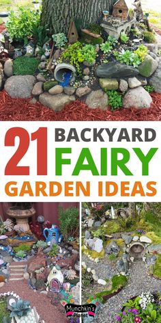 backyard fairy garden ideas Backyard Fairy Garden, Greenery House, Planning Garden, Fairy Garden Containers, Fairy Garden Pots, Fairy Garden Ideas, Planters Garden, Fairy Tree Houses