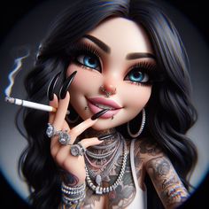 Goth Bratz, Chola Aesthetic, Bratz Doll Makeup, Cute Monkey Pictures, Bratz Doll Outfits, Brat Doll, Cover Pics For Facebook, Gangster Girl, Monkey Pictures