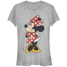 She'll look great in this Disney's Minnie Mouse Juniors' Vintage Minnie Pose Fitted Graphic Tee. © Disney FEATURES Short sleeves CrewneckFABRIC & CARE Cotton, polyester Machine wash Imported Size: Small. Color: Med Grey. Gender: female. Age Group: kids. Disney November, Disney T, T Shirt Image, Tiger T Shirt, Girls T Shirt, Disney Tshirts, Disney Outfits, Mickey And Friends, Disney Inspired