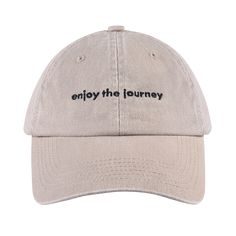 The hat says it all! It's a simple saying, yet it is the backbone of what we do here at Bullstrap. A reminder to not be so hyper-focused on the destination that we miss out on the beauty in the process. Life is a wild journey, enjoy it! 100% cotton construction Stone-washed for added softness and texture Custom brass-hardware Easy-to-size buckle Interior sweatband for long-wearing comfort Simple Sayings, Black Edition, Dad Hat, Enjoy It, Brass Hardware, The Process, Dad Hats, The Beauty, Life Is