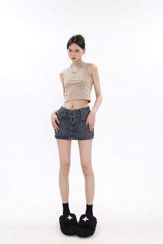 Turn heads with this trendy Belted Denim Micro-Mini Skirt from Nightcity Clothing. Whether you're showing off your fashion sense with sneakers or a pair of boots, you'll definitely make a statement with this skirt. It's perfect for those casual days when you just want to be comfortable but still look cute. With a belt that cinches your waist, this skirt is the ideal combination of comfort and style.
Gender: WomenMaterial: Denim, PolyesterLength: Above Knee / MiniWaist: Low to Mid-WaistClosure Ty Fitted Punk Denim Skirt, Y2k Style Mini Skirt For Streetwear, Edgy Mid-rise Fitted Denim Skirt, Edgy Fitted Mid-rise Denim Skirt, Y2k Mini Denim Skirt For Fall, Y2k Style Mini Denim Skirt For Fall, Y2k Style Fall Mini Denim Skirt, Y2k Denim Skirt For Streetwear, Y2k High Waist Mini Skirt For Streetwear