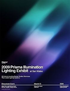 the cover of 2009 prism illumination lighting exhibit at san mateo