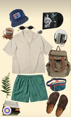 Men’s Summer Outfits Granola, Indie Outfits Men Summer, Men Summer Outfit Aesthetic Vintage, Mens Granola Style, Granola Outfits Men, Granola Men Style, Granola Men, Granola Guy Aesthetic, Masc Summer Outfits