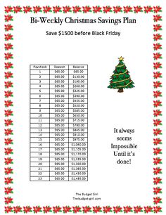 the christmas savings plan for children is shown in red and green poinsettis