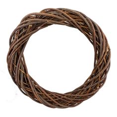 a close up of a bracelet made out of brown leather cords on a white background