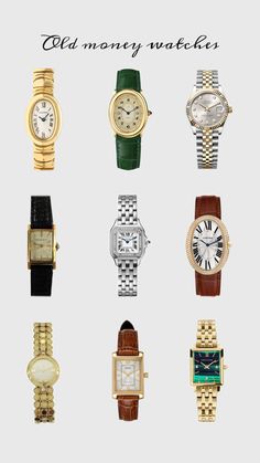 Classy still modern style watch for women, silver gold and leather #watches #womenwatch #oldmoney Old Money Watches, Elegant Watches Women, Luxury Accessories Woman, Modest Casual Outfits, Classy Watch, Timeless Watches, Fashion Terms