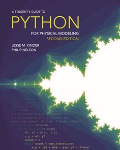 a book cover with an image of a computer screen and the words,'a student's guide to python for physical modeling