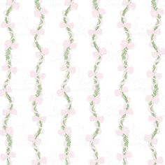 pink flowers and green leaves on a white background seamlessly wallpaper, pattern, ornament