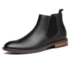 PRICES MAY VARY. Material: This shoe has a faux leather upper, soft fabric linings help to wick moisture to keep your feet cool, TPR sole provides comfort all day Classic design: Simple style solid color classic fashion mens chelsea boots Style: This casual chelsea boots can be dressed up. Whether at the office or on the weekends, this will be your new option for a chic look Easy to match: Solid colored Chelsea boots can be worn with casual or more formal outfits Brand Guarantee: If you have any Casual Business Chelsea Boots Slip-on, Casual Slip-on Chelsea Boots For Business, Chelsea Boots Casual, Mens Chelsea Boots, Men Ankle Boots, Chelsea Boots Style, Ankle Boots Dress, Suede Chukkas, Dress Men