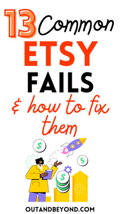 the title for 13 common etsy falls and how to fix them, with an image of