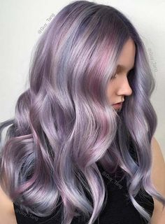 Purple Hair Without Bleaching, Metallic Hair Color, Neon Hair Color, Dyed Hair Purple, Neon Hair, Lilac Hair, Hair Color Pastel