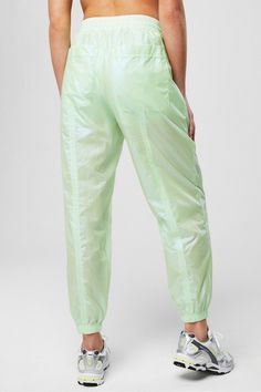 Sheer Ripstop Parachute Pant Fabletics green female Activewear >> Womens >> Bottoms >> Pants & Joggers >> Lounge Pants Nylon Ripstop regular Everyday External Pocket