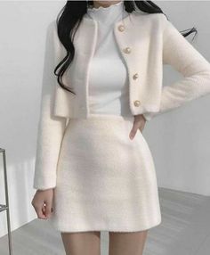 Shopping Tiktok, Clothing Shopping, Academia Fashion, Elegant Coats, Cottagecore Fashion, Elegante Casual, Woman Dress, Clothing Vintage, Tweed Suits