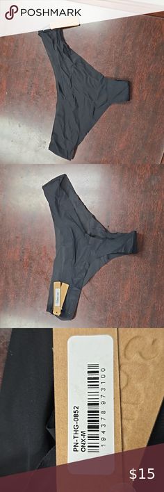 NWT SKIMS Black Thong Panties Underwear M