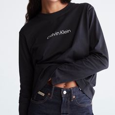 New Tags On Calvin Klein Shirt Top Calvin Klein Outfit, Calvin Klein Tshirt, Dream Cafe, Calvin Klein Shirt, Crew Neck Tshirt, Calvin Klein Black, Good Brands, Womens Calvin Klein, Christmas List