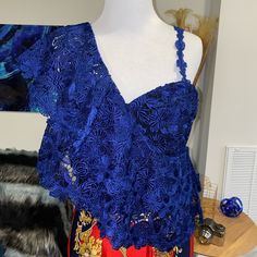 Reposhing This Item I Purchased From @Meechyandmook. Loved It, But Ready To Rotate For Something New. Questions? Leave A Comment Below! Blue Ruffled Tops For Evening, One Shoulder Top, One Shoulder Tops, Alice Olivia, Something New, Shoulder Top, One Shoulder, Color Blue, Top Blouse