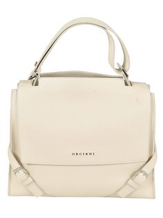 Sveva Shoulder Bag from Orciani Designer Beige Flap Bag With Detachable Handle, Shopping Flap Bag With Detachable Strap And Double Handle, Cream Top Handle Flap Bag For Everyday, Cream Top Handle Bag With Carry Handle, Everyday Cream Flap Bag With Top Handle, Everyday Cream Top Handle Flap Bag, Designer Tote Flap Bag With Detachable Strap, Designer Beige Flap Bag With Detachable Strap, Cream Flap Bag With Detachable Strap For Travel