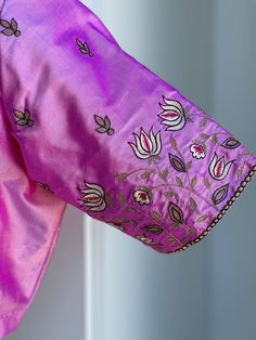 Pure silk (pattu) blouse with embroidery size 38-42 Silk Embroidery Blouse, Embroidery Blouse Saree, Blouse Saree, Saree Blouses, Goddess Dress, Readymade Blouse, Embroidery Blouse, Fancy Sarees, Silk Embroidery