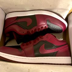 New - Wmns Air Jordan 1 Low 'Dark Beetroot' Could Be Worn As Unisex. Jordan’s Brand Certainly Has An Expansive Catalog, But If There’s One Silhouette That It Will Consistently Show A Sizable Amount Of Love To, It’s The Air Jordan 1. Whether Its The Traditional Retro High Og, The Mids Or The Low-Cut Offerings, The Imprint Always Has A Barrage Of Colorways Up Its Sleeve, And The Latest To Be Revealed Is This Air Jordan 1 Low With Maroon And Black Color-Blocking. Jordan 1 Low Black Very Berry, Breathable Leather Low-top Jordan Shoes, Jordan 1 Low Bred Toe, Red Low-top Jordan Shoes With Red Sole, Jordan 1 Low Bred, Wmns Air Jordan 1, Jordan Ones, Jordan 1 Low, Air Jordan 1 Low