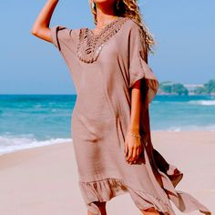 Brand New, Flowy Beach Coverup From Cupshe. Perfect For Sun, Sand, Sea Or Pool! Stay Comfy And Relaxed All Summer Long. Tan, Gauzy Material, Size Large, Runs A Little Big. Beachwear Beige Beach Dress For Day Out, Beige Beach Dress For Day Out, Beige Beachwear Dress For Day Out, Chic Cover-up For Summer Beach Outings, Summer Beige Beach Dress For Beach Party, Beige Summer Beach Dress For Beach Party, Beachy Summer Cover-up For Outings, Casual Beige Swimwear For Vacation, Beachy Beige Beach Dress For Day Out