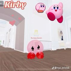 the video game has two pink objects in it