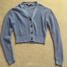 J Crew Cropped Ribbed Blue Cardigan Nwot Perfect Condition, Size Small Blue Ribbed Knit Outerwear, Fitted Ribbed Blue Cardigan, Fitted Blue Ribbed Cardigan, Casual Blue Ribbed Cardigan, Blue Cardigan, J Crew, Sweaters & Cardigans, Sweaters For Women, Women Shopping