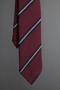 The rep stripe tie is a classic in menswear that has been worn by stylish gentlemen for decades. It has connotations of Ivy League Americana and smart sophistication - with maybe a touch of rebellion. Choose from a selection of classic stripe ties that have been hand-selected by our designed Dan Trepanier. This selection changes seasonally and is subject to availability, All ties are handmade in Italy using luxurious natural materials; silk, cotton, wool or linen. Tie Men's, Suit Shirts, Striped Tie, Raw Silk, Shirt Jacket, Sweater Shirt, Gentleman, Style Guides, Silk