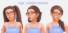 Sims 4 Girls Hair Dump #02 Amber Hair, Cc Hair, Nerd Glasses, Sims 4 Mm, The Sims 4 Download