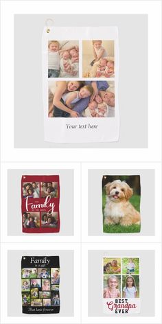 an email page with multiple photos on it and the words family written in red, white and