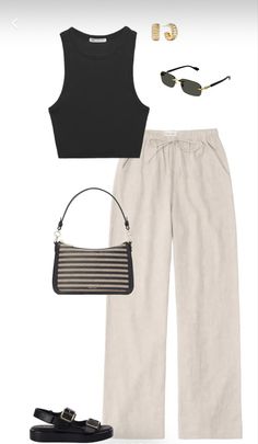 Europe Outfits, Italy Outfits, Summer Fashion Outfits, Grace Kelly, Casual Style Outfits, Looks Style, Lookbook Outfits, White Pants