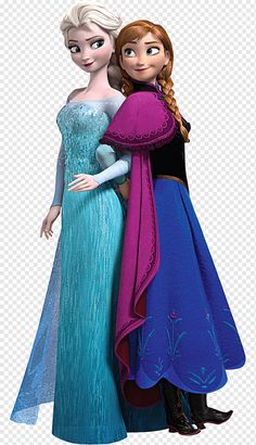 two frozen princesses standing next to each other