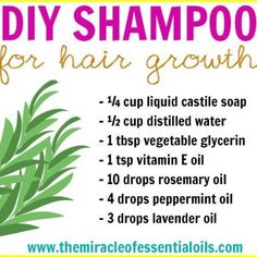 Diy Shampoo For Hair Growth, Essential Oil Shampoo Recipe, Recipe For Hair Growth, Shampoo For Hair Growth, Essential Oil Shampoo, Essential Oil Hair Growth