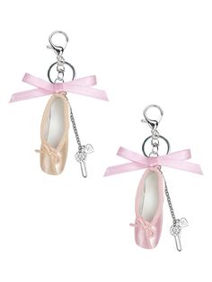 Editor's NoteVVV is a brand that pursues contemporary fashion for young shoppers with a design that utilizes a minimalist silhouette  unique graphics with a global sensibility  and various printing techniques.- Ballet toe shoes pendant point- Key pendant with engraved brand logo tag- Ribbon setting on top- Lovely and cute moodMeasurements(in.)- Size: 6.30 in.Composition & Care- Surgical Steel  Brass  Polyester- Discoloration may occur due to exposure to air  moisture  sweat  or water.- Recommended to refrain from wearing it as it may discolor when using hot springs or swimming pools.- After removing foreign substances with a soft cloth  store in a zipper bag to minimize contact with air.- Depending on the resolution of your monitor  color differences may occur.Designer- by VVV Shoes Ribbon, Shoe Pendant, Unique Graphics, Cloth Store, Bedroom Crafts, Minimalist Silhouette, Pink Girly Things, Logo Tag, Everything Pink