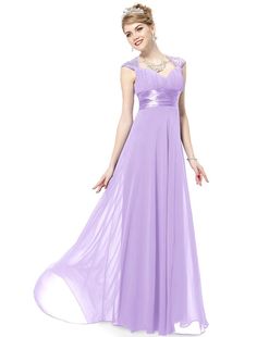 V-neck Sequins Chiffon Ruffles Empire Line Evening Bridesmaid Dress Sleeve Bridesmaid Dress, Military Ball Gowns, Purple Long Dress, Lavender Bridesmaid, Lavender Bridesmaid Dresses, Sequin Sleeve, Long Prom Gowns, Chiffon Dress Long, Bridesmaid Dress Sizes