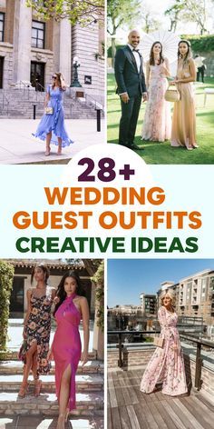 the cover of 28 wedding guest outfits creative ideas