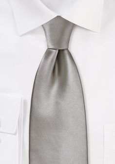 Mercury Solid Necktie - MenSuits Classic Gray Suit And Tie Accessories For Wedding, Gray Standard Tie For Office, Gray Office Tie, Elegant Standard Tie For Office, Modern Standard Tie For Semi-formal Events, Modern Standard Tie For Semi-formal Occasions, Silver Suit And Tie Accessories For Formal Occasions, Dapper Solid Ties For Black Tie Occasions, Classic Gray Tie For Black Tie Events