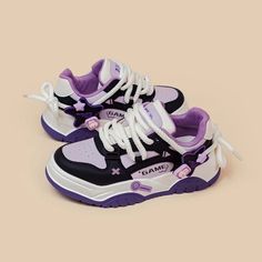 Chunky Tennis Shoes, Style Theory, Sweet Personality, Women Platform Sneakers, Y2k Shoes, Pretty Shoes Sneakers, Purple Sneakers, Cute Nike Shoes, Chunky Shoes