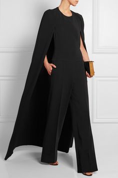 Stella McCartney Cape-back crepe jumpsuit - absolutely gorgeous! Style Africain, Crepe Jumpsuit, Winter Fashion Outfits Casual, Casual Sweaters, Winter Fashion Outfits, Net A Porter