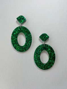 Green glitter oval drop resin earrings Green Oval Earrings For Party, Trendy Oval Party Earrings, Trendy Oval Earrings For Party, Elegant Glitter Dangle Earrings, Sparkle Earrings, Mind Quotes, Resin Earrings, Green Earrings, Green Glitter